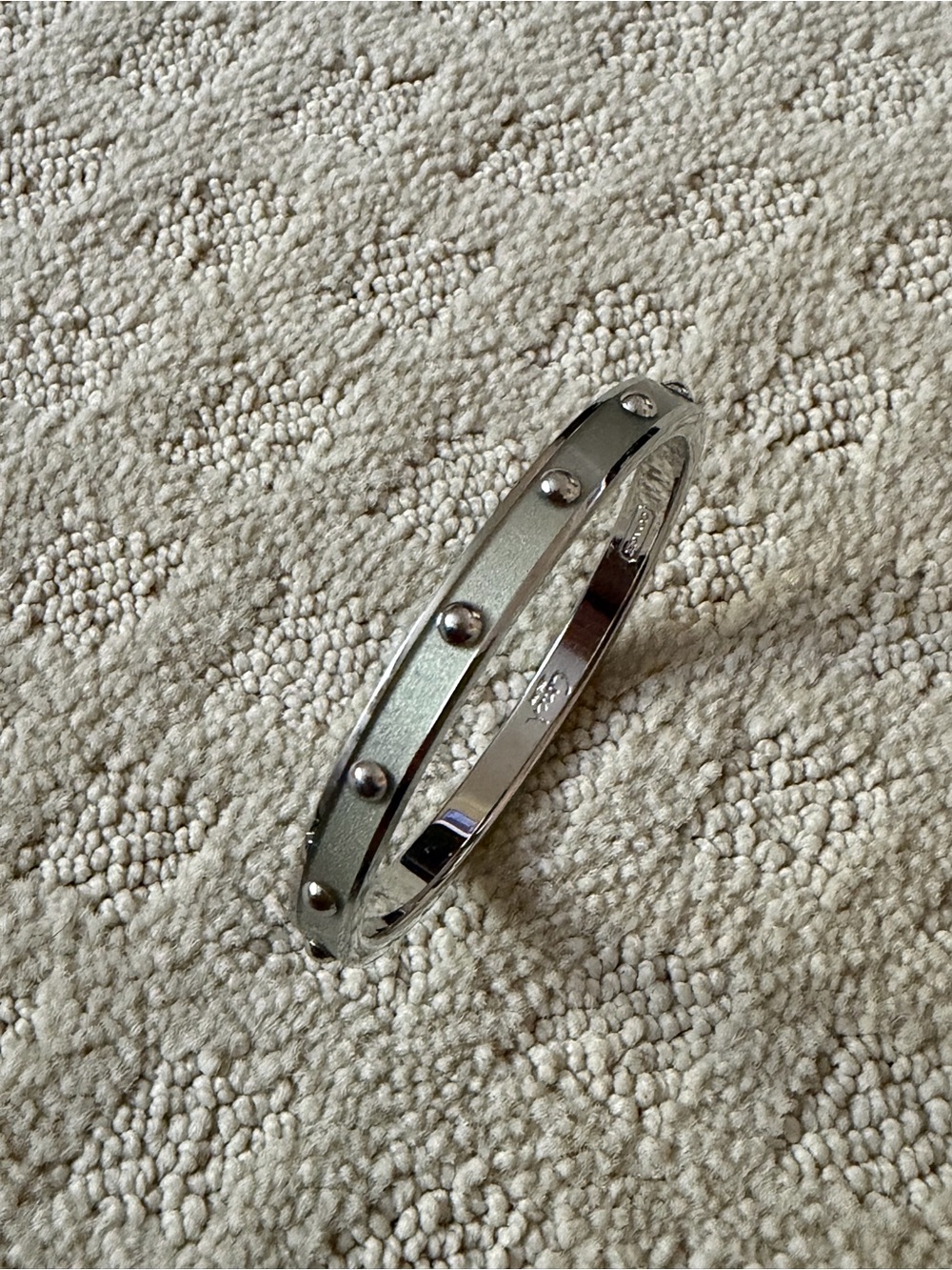 Coach Silver-Tone Studded Bangle Bracelet